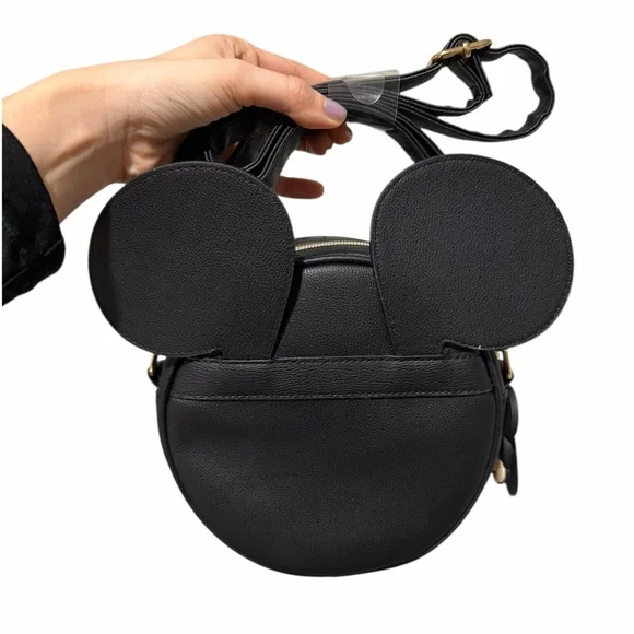Primark Disney Mickey Mouse Quilted Black Puffer Ears Crossbody NWT - Picture 2 of 3